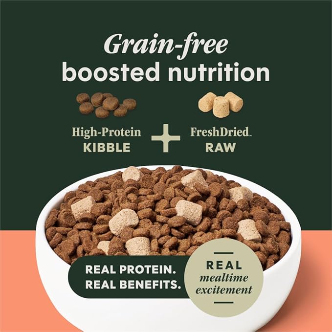 Instinct RawBoost, Natural Dry Dog Food with FreshDried Raw, High Protein, Grain-Free Recipe - Real Salmon, 19 lb. Bag