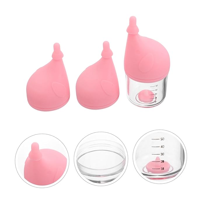 Abaodam 50ml Kitten Feeding Bottle Soft Nozzle PET Nursing Bottle for Newborn Kittens and Puppies for Small Animal Milk and Water Feeding Easy to Use