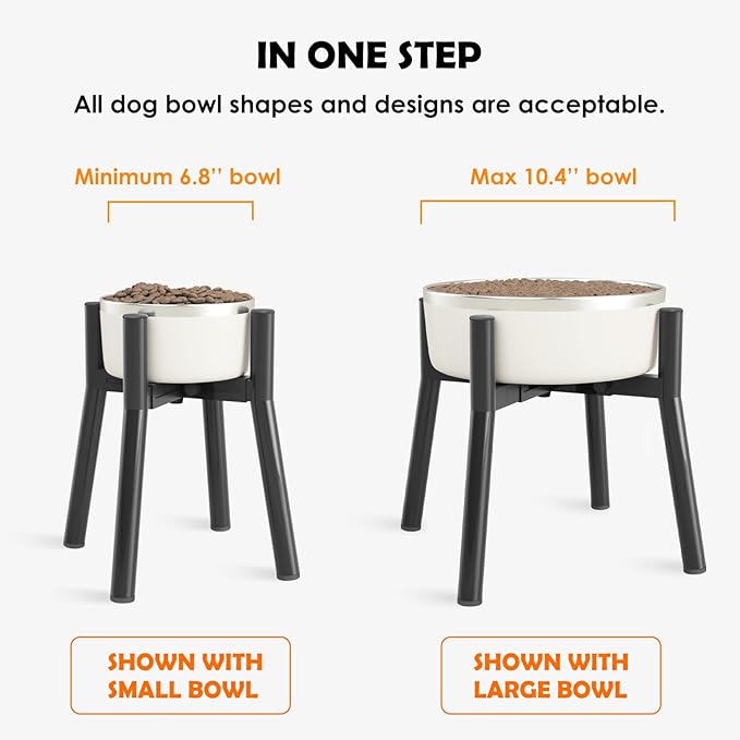 Elevated Dog Bowl Stand for Large Dogs, Adjustable Width 7-10.6, 11" Tall Dog Food Water Stand, Bowl Not Included