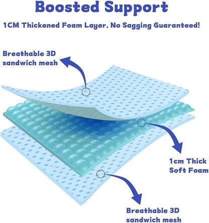 Inspack Soft Dog Cone Recovery Collar After Surgery, High-Density Fabric Ecollars for XL Dogs, Adjustable Comfortable Elizabethan Collar to Prevent Licking, Durable Soft Support, Blue Pro, Extra Large