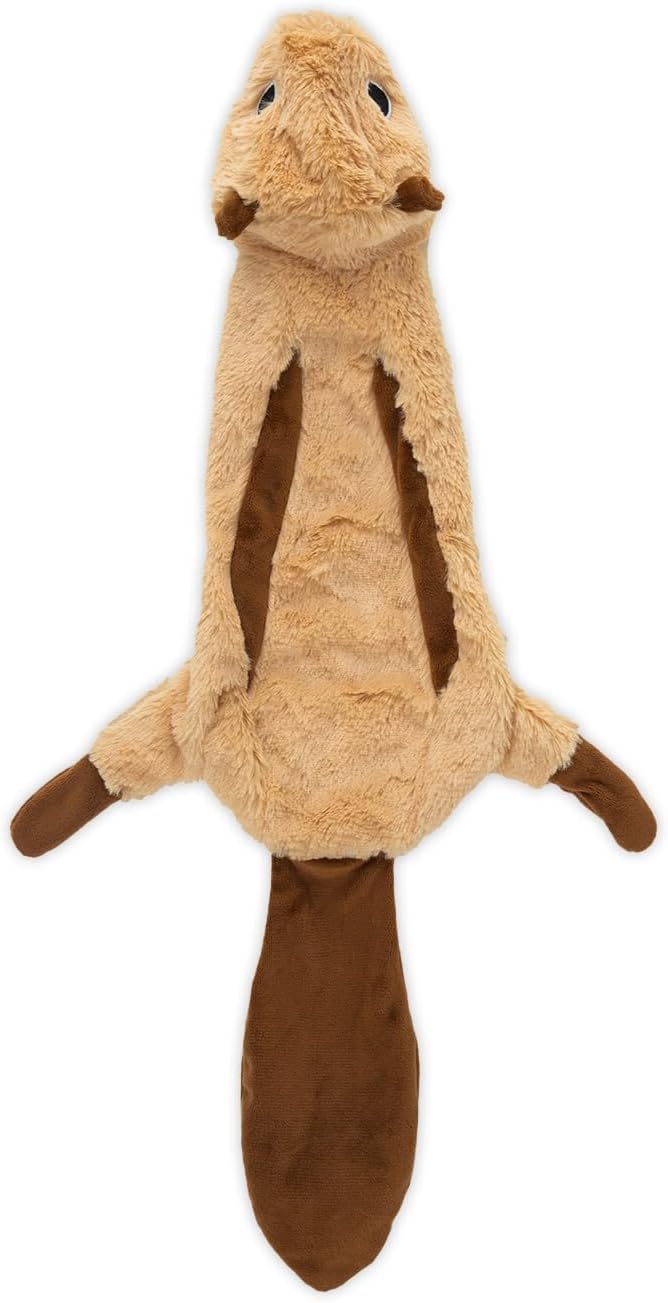 Best Pet Supplies Squeaky Dog Toys with Soft Durable Fabric for Small, Medium and Large Pets Interactive Toy for Indoor Play, Supports Active Biting and Play - Squirrel, Medium