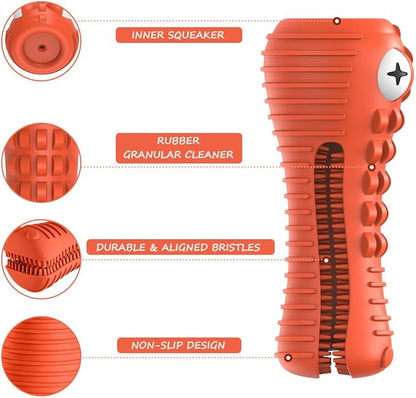 Cutiful Dog Toys for Aggressive Chewers Large Medium Breed, Indestructible Dog Chew Toys, Squeaky Interactive Tough Extremely Durable, Dogs Toothbrush Toys to Keep Them Busy
