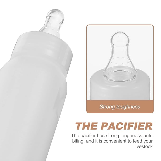 POPETPOP 6 Pack 250ml Pet Bottle Feeder Milk Replacer for Lambs Calves Puppies Design