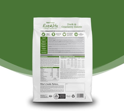 NutriSource Pure Vita Duck & Cranberry Dog Food, 25LB