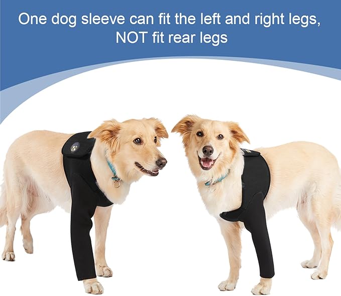Coodeo Dog Recovery Suit, Cone Collar Alternative, Abrasion Resistant Dog Recovery Sleeve, Washable 2.5mm Thick and Waterproof, Pet Wounds Prevent Licking, Bite, Keep Dry (Black, M)