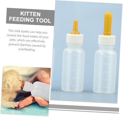 Garneck 3pcs Pet Bottle Small Cat Milk Bottle Reusable Household Pet Nurser Suitable for Newborn Small Animals