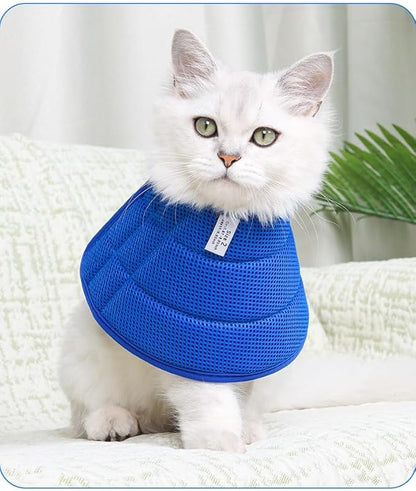 Soft Dog Cone Collar Alternative, Adjustable E-Collar for Surgery Recovery & Wound Protection. Comfy Elizabethan Cone for All Pets. (Blue, XL (Fit 20-49 lb Dog))