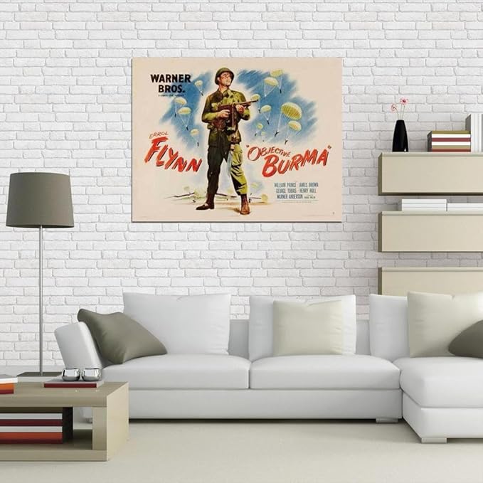 Black Empire Objective Burma! Movie Errol Flynn James Brown Room Decor Wall Art Print 12x16 Poster