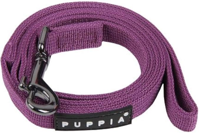 Puppia Two Tone Dog Lead Strong Durable Comfortable Grip Walking Training Leash for Small & Medium Dog, Wine, Large
