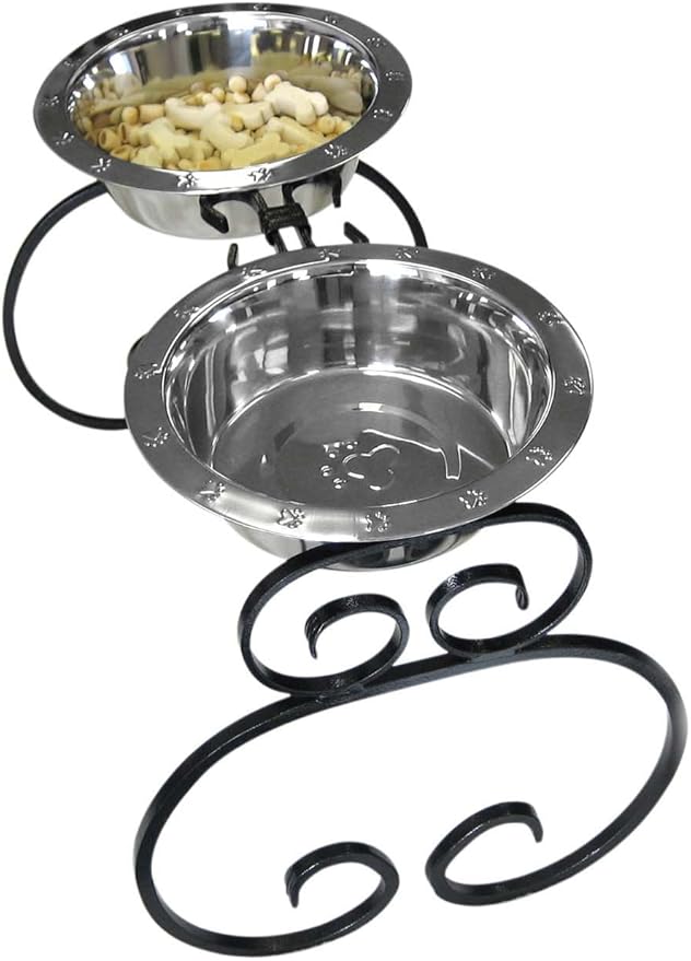 QT Dog - Black Classic Wrought Iron Diner - 3 Quart,16" Inch