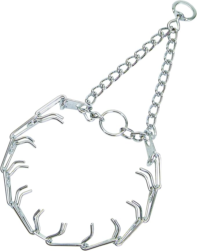Herm Sprenger Chrome Plated Prong Dog Training Collar Ultra-Plus Pet Pinch Collar with Swivel No-Pull Collar for Dogs Made in Germany