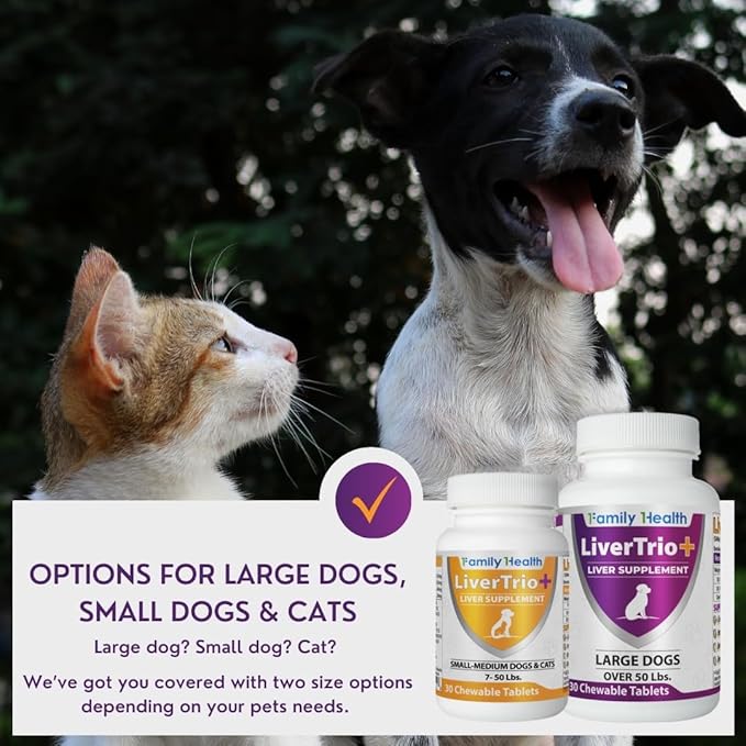Comprehensive Liver Support Supplement for Large Dogs. Flavorful Chewable Tablets Combining Same, SPC, Silybin A+B, + Glutathione 30Ct (Large)