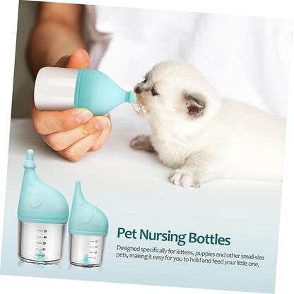 2pcs Puppy Milk Bottles with Soft Nipples Design for Newborn Kittens and Puppies Comfortable Feeding Pet Feeding