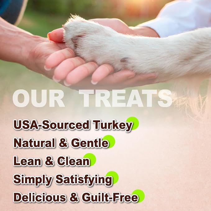 A Freschi srl Turkey Tendons for Dogs, USA-Sourced, Healthy Dog Treats, Rawhide-Free Puppy Chews, All Natural, Hypoallergenic Dog Treats, Thin Sticks, 3.5 oz Pack