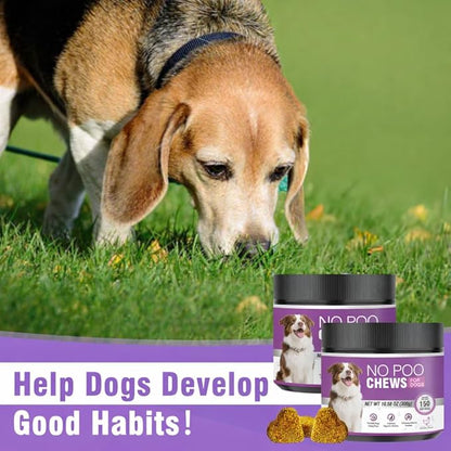 300 Chews No Poo Chews-No Poop Eating Deterrent for Dog-Coprophagia Deterrent for Dogs-Prevent Stop Dogs from Eating Poop Supplement with Digestive Enzymes&Probiotics-Breath Freshener-Chicken