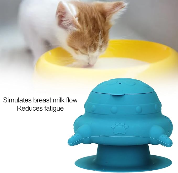 Silicone Puppy Milk Feeder 4 Nipples Small Puppy Nursing Station, Puppy Bottles Simulates Mother's Milk, Feeding Multiple Young Animals, Suitable for Pet Owners