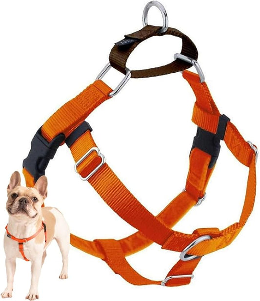 2 Hounds Design Freedom No Pull Dog Harness, Adjustable Harness, Easy Walking & Comfortable Control, Fits Small, Medium & Large Dogs, Solid Colors, Made in USA,1" LG, Rust