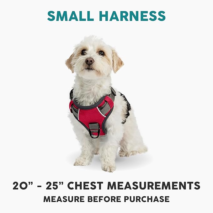 Embark Adventure Small Dog Harness – No-Pull, Reflective Trim, Military-Grade Nylon, Front Clip with Gel-Lined Handle