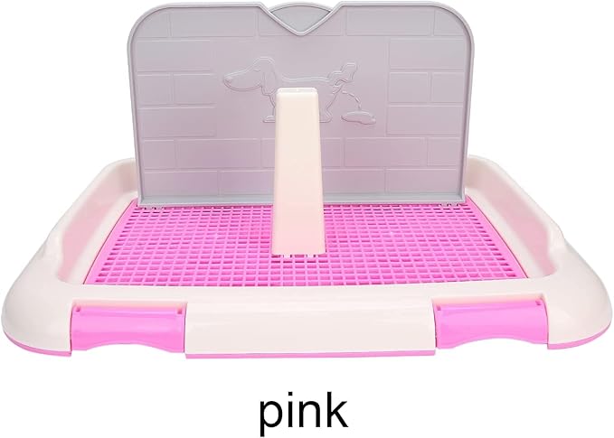 Dog Potty Toilet,Pet Indoor Potty Training Pads Holder Dog Scheduled Urination Potty Grass Pad with Tray for Small and Medium Dogs()