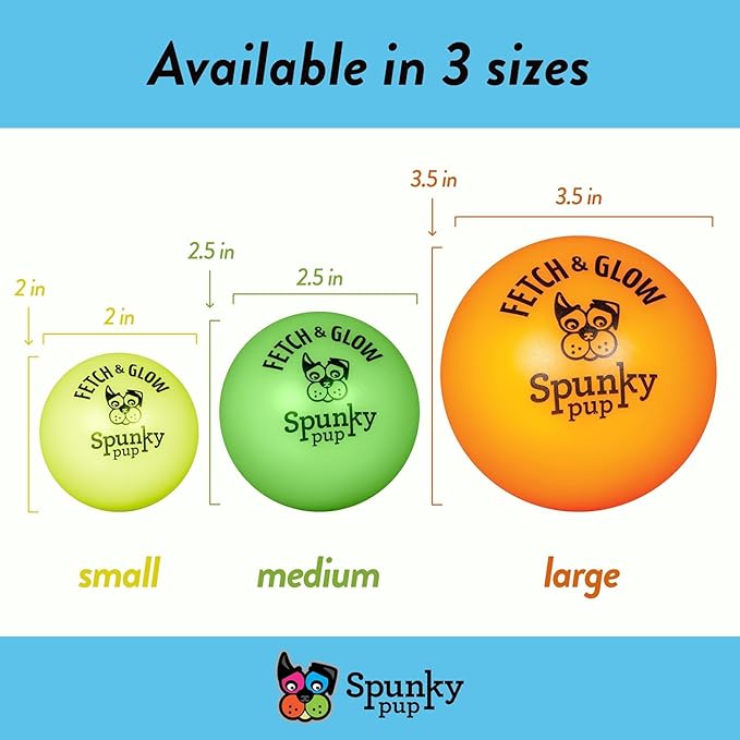 Spunky pup Dog Fetch Ball Small 2 Count (Pack of 1), (Assorted)