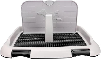 Tita-Dong Puppy Training Toilet Pad Holder with Cat Potty Fence - Dog Scheduled Urination Potty Tray for Small & Medium Dogs (Black)