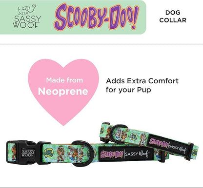 Sassy Woof Dog Collar Scooby-Doo™ - S, Adjustable, Durable, Comfortable and Stylish Pet Accessories for Small Dogs - Officially Licensed