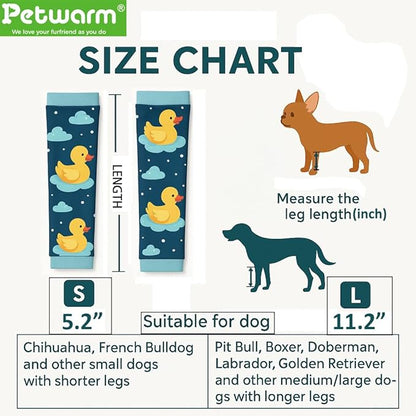 PetWarm Dog Recovery Sleeve 4pcs Set, Dog Leg Sleeve, Ideal for Comfort and Support During Pet Recovery, Suitable for Active or Support Recoverying Pet Use, Green, L