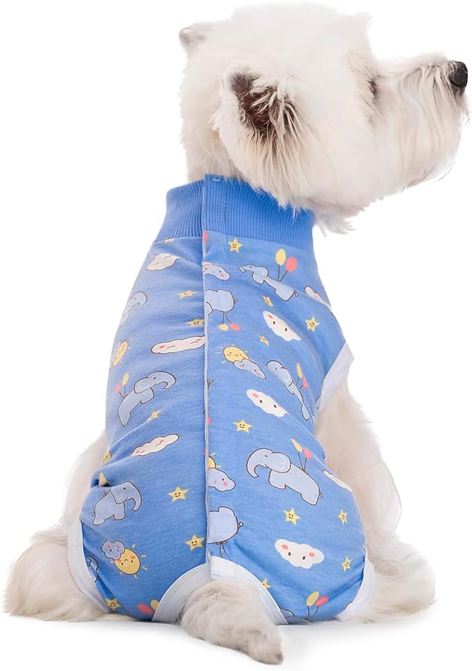 2 Packs Pet Dog Recovery Onesie Suit for Dogs Cats After Surgery,Dog Abdominal Wounds Bandages Cone E-Collar Alternative. (Blue, XXL)