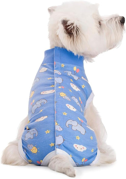 2 Packs Pet Dog Recovery Onesie Suit for Dogs Cats After Surgery,Dog Abdominal Wounds Bandages Cone E-Collar Alternative. (Blue, XXL)