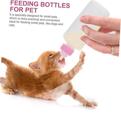 Happyyami Dog Bottle Squeeze Feeder Pet Nursing Bottles Kit for Puppy Kitten Milk Set Portable
