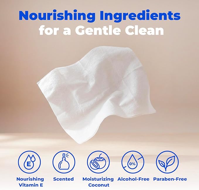 Best Pet Supplies 8" x 9" Large Dog Wipes - Cleaning and Deodorizing for Paws and Coat - Gentle Formula with Coconut Vitamin E for Puppies and Cats - 100 Count