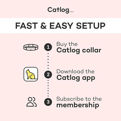 Health Tracker for Cats - Smart Cat Collar with Safety Breakaway Buckle for Indoor Cats, Wellness Alerts, Real-time Monitoring (White×Sakura,XL)