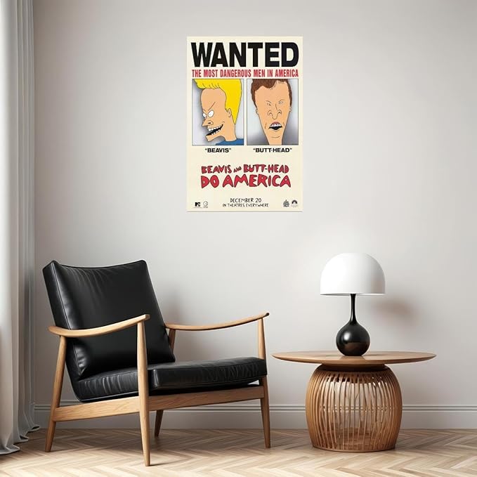 Rectify the Race Beavis And Butthead Do America Movie Mike Judge Bruce Willis 12x16 Poster