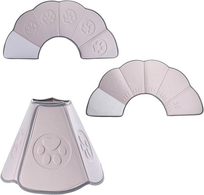 Soft Dog Cone Collar with Massage Points, Adjustable Recovery Collar for Large Dogs After Surgery to Stop Licking, Soothing Pet Cone for Wound Healing (Gray)