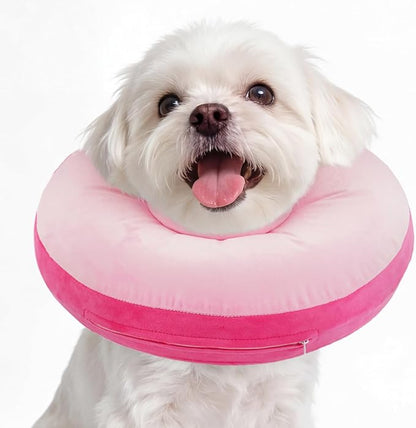 Kuoser Inflatable Dog Cone Collar, Soft Dog Cone Alternative After Surgery, Dogs Donut Collar to Stop Licking, Inflatable Doggie Neck Pillow,Comfortable Recovery E-Collar for Small Medium Large Dogs,S