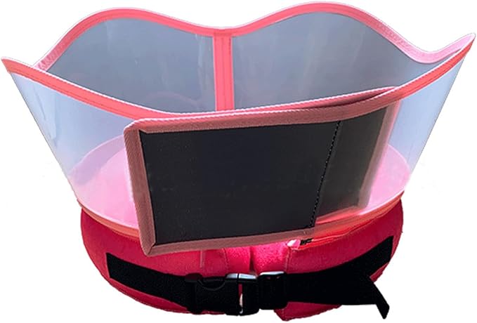 Inflatable Dog Cone Collar for Large Medium Small Dogs to Stop Licking, Soft Dog Cone Alternative Donut Collar After Surgery (Pink, L)