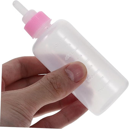 LIOOBO 6pcs Baby Milk Bottle Set for Small Dogs Cats Reusable Nursing Bottles for Newborn Pets Puppy Kitten Feeding Solution