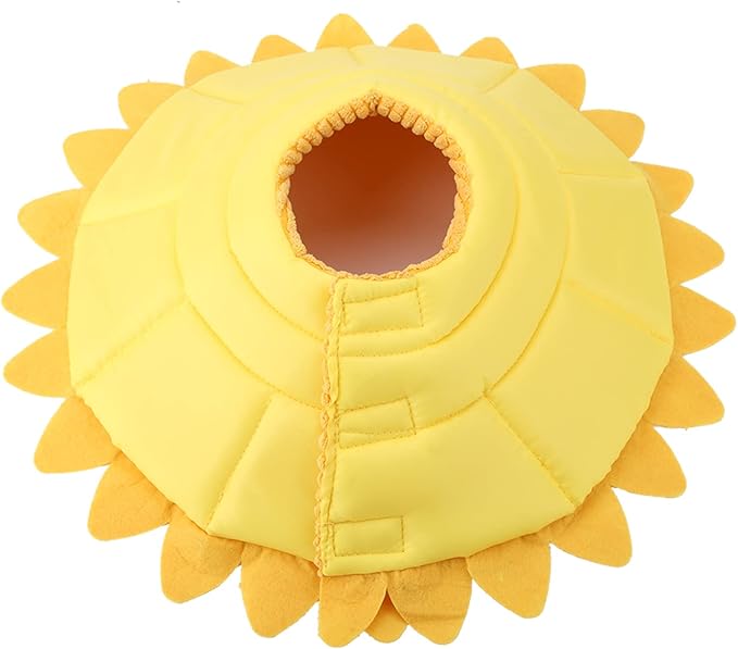 Cat Cone, Pet Recovery Collar Sunflower Shape Pet Elizabethan Collar Pet Recovery Cone Adjustable Pet Collar for Cat Dog (No. 3 Neck Circumference 23-26cm)