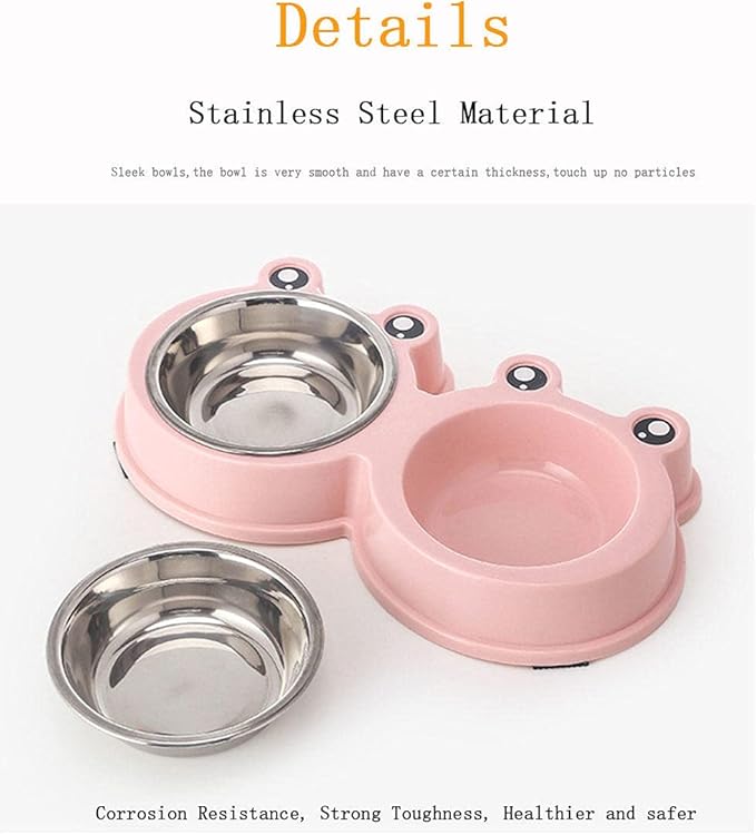 Cat Bowls and Dishes Dog Bowl Pet Bowls Dog Food Water Feeder Stainless Steel Pet Drinking Dish Feeder Cat Puppy Feeding Supplies Dog Accessories Green