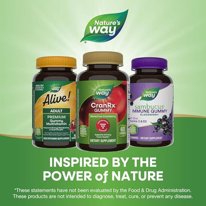 Nature's Way CranRx Gummy Urinary Health BioActive Cranberry + D-Manonse + Vitamin C, 60 Gummies