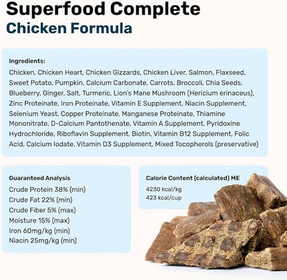 BADLANDS RANCH by Katherine Heigl – Superfood Complete Air-Dried Chicken Dog Food – High Protein with Superfoods for Daily Wellness & Consistent Nutrition – 24 oz (Pack of 4)