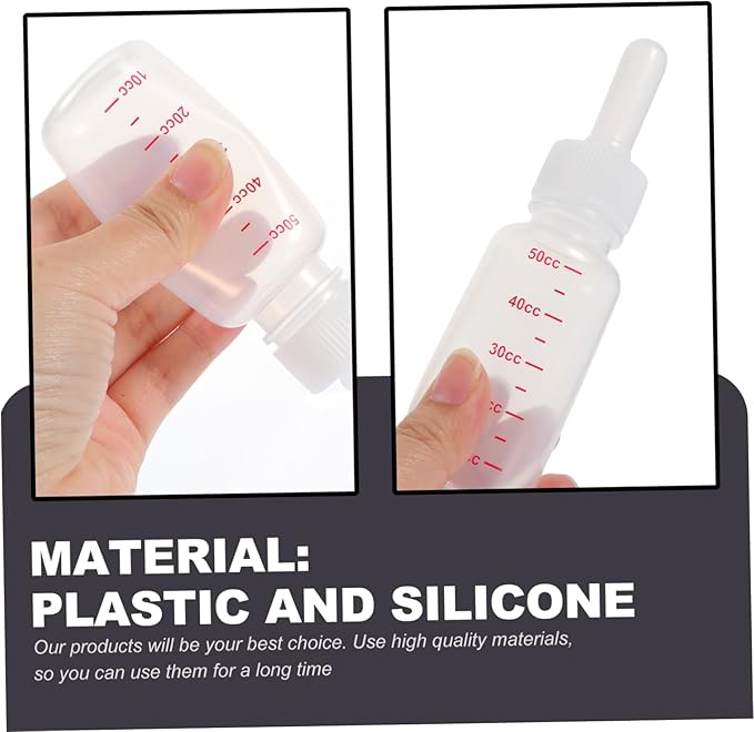 Angoily Nursh Bottle Replacement 3pcs Kitten Bottles for Nursing Portable Milk Bottles Scale Feeder Bottles for Baby Pets Rabbit Accessory