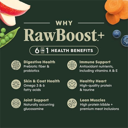 Instinct RawBoost, Natural Dry Dog Food with FreshDried Raw, High Protein, Grain-Free Recipe - Real Salmon, 19 lb. Bag