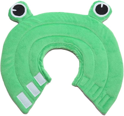 Pet Recovery Collar,Dog Protective E-Collar Soft Dog Cone Breathable Secure Lovely Collar for Puppy Small Medium Dogs (S-Neck: 30-33cm, Frog)