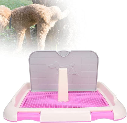 Dog Potty Toilet,Pet Indoor Potty Training Pads Holder Dog Scheduled Urination Potty Grass Pad with Tray for Small and Medium Dogs()