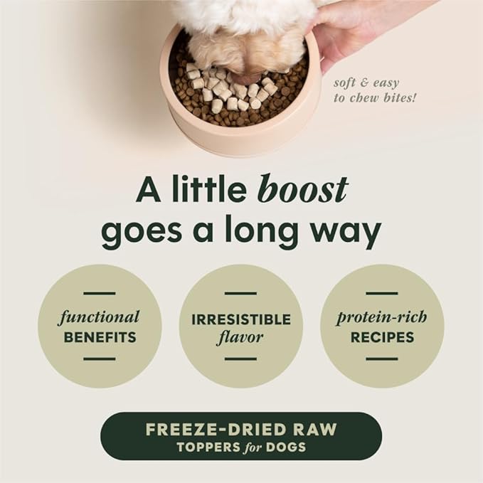 Instinct RawBoost Functional Mixers, Freeze Dried Dog Food Topper, Grain-Free, Real Turkey - Tranquility, 5.5 oz. Bag