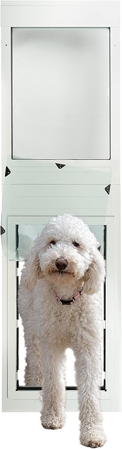 Security Boss Giant Breed Dog Door - Extra Large 15' x 28' Pet Flap for Sliding Doors - Heavy Duty Aluminum Frame