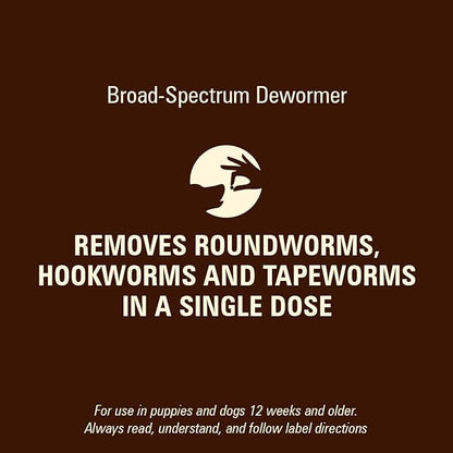 WORM X PLUS 7 Way De-Wormer Chewables for Dogs - Tablets for Small Dogs & Puppies (6-25 lbs) (pyrantel pamoate/praziquantel), 6 Count