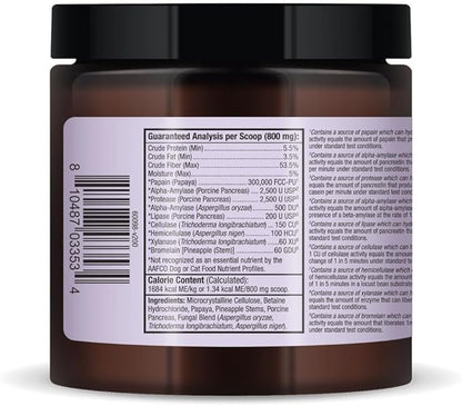 Dr. Mercola Bark & Whiskers Digestive Enzymes – Veterinarian Formulated – for Dogs & Cats – Non-GMO – 150 Scoops – Supports Kibble Digestion
