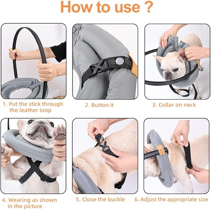 Blind Dog Bumper,Harness Guiding Device for Blind Dog,Pet Anti-Collision Ring for Protective&Build Confidence,Blind Dog Accessories-